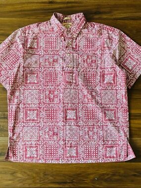 Reyn Spooner Hawaiian Short Sleeve Mens Size XL 50th Golden Anniversary